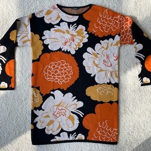 NWOT Marimekko Dress / Size S / Orange, Black, White